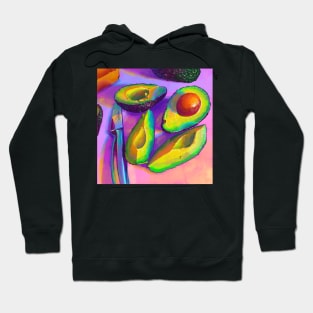 Avocado and a Half Rainbow Colorful art Hoodie